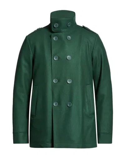 Herno Man Coat Dark Green Size 40 Virgin Wool, Polyamide