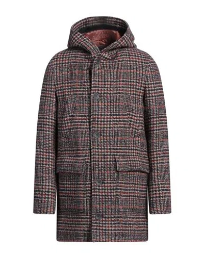 Herno Man Coat Dark Purple Size 40 Wool, Acrylic, Polyester In Gray