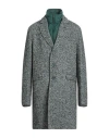 Herno Man Coat Green Size 46 Recycled Wool, Acrylic, Polyamide, Polyester, Alpaca Wool In Gray
