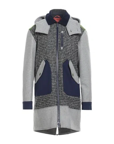 Herno Man Coat Grey Size 40 Wool, Polyamide, Mohair Wool, Alpaca Wool, Acrylic In Multi