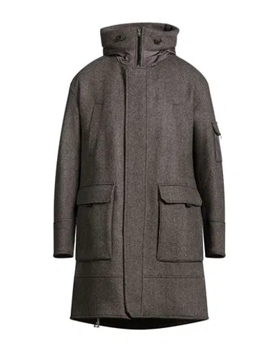 Herno Man Coat Grey Size 42 Recycled Wool, Polyamide In Gray