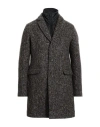 Herno Man Coat Khaki Size 40 Virgin Wool In Beige