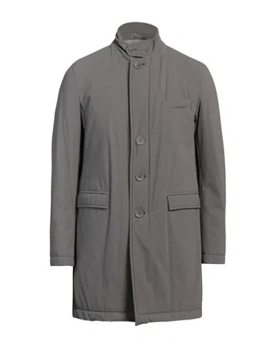 Herno Man Coat Lead Size 40 Polyamide In Grey
