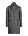 Herno Wool Coat With Bib In Grey