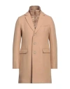 Herno Man Coat Light Brown Size 40 Wool, Polyamide In Beige