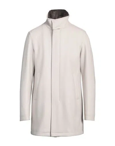 Herno Man Coat Light Grey Size 40 Virgin Wool, Polyamide In White