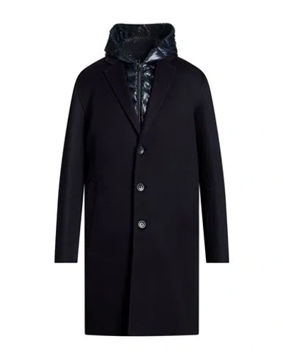 Herno Man Coat Midnight Blue Size 40 Cashmere