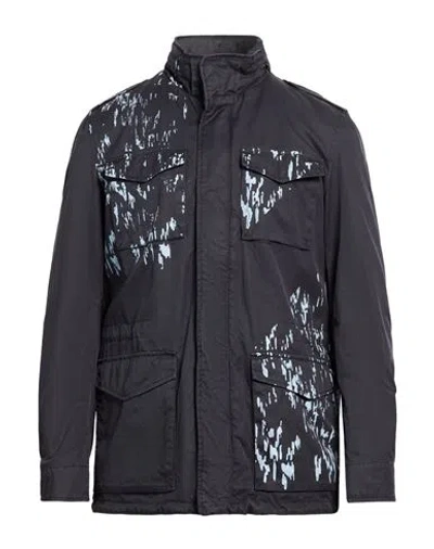 Herno Man Coat Midnight Blue Size 40 Cotton In Multi