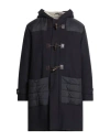 Herno Man Coat Midnight Blue Size 40 Virgin Wool, Polyamide, Polyester In Black
