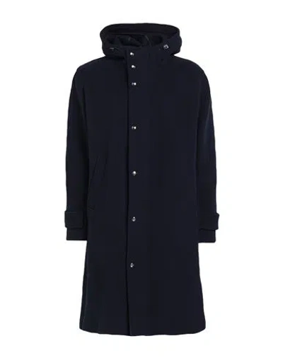Herno Man Coat Midnight Blue Size 40 Wool, Polyamide, Polyester In Black