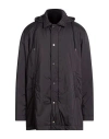 Herno Man Coat Midnight Blue Size 44 Polyamide In Black