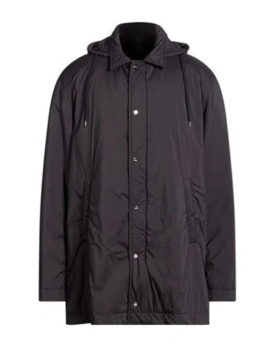 Herno Man Coat Midnight Blue Size 44 Polyamide In Black