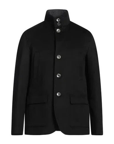 Herno Man Coat Midnight Blue Size 48 Virgin Wool, Cashmere, Polyamide, Polyurethane