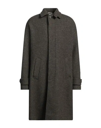 Herno Man Coat Military Green Size 40 Virgin Wool