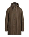 Herno Man Coat Military Green Size 44 Virgin Wool, Polyamide In Brown