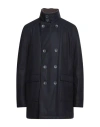 Herno Man Coat Navy Size 38 Virgin Wool, Cashmere In Blue