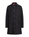 Herno Man Coat Navy Size 40 Recycled Wool, Polyamide, Polyester In Blue