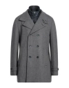 Herno Man Coat Navy Size 46 Recycled Wool, Polyamide In Gray