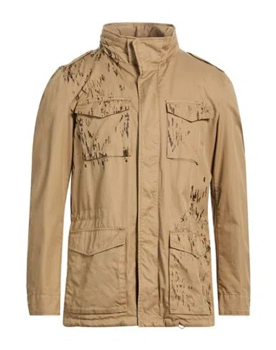 Herno Man Coat Sand Size 40 Cotton In Multi