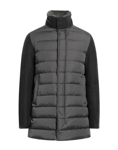 Herno Man Down Jacket Grey Size 40 Polyamide, Wool In Gray