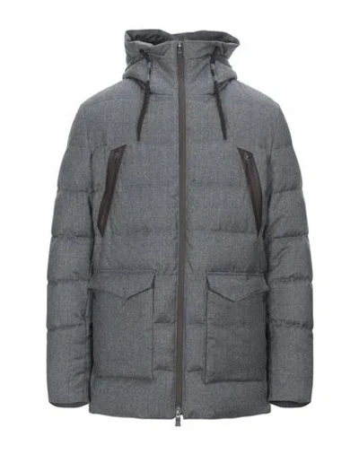 Herno Man Down Jacket Lead Size 40 Virgin Wool, Polyurethane, Polyamide In Gray