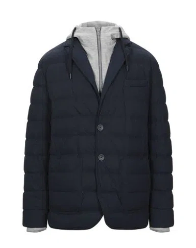 Herno Man Puffer Midnight Blue Size 38 Polyester, Cotton, Acrylic, Wool