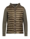 Herno Quilted Zip-up Padded Jacket In Green