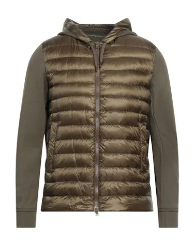 Herno Man Down Jacket Military Green Size 38 Polyamide In Metallic