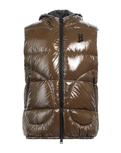 Herno Man Puffer Military Green Size 44 Polyamide, Polyurethane, Elastane In Green