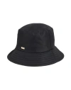 Herno Man Hat Black Size S Cotton, Polyamide, Polyester, Viscose