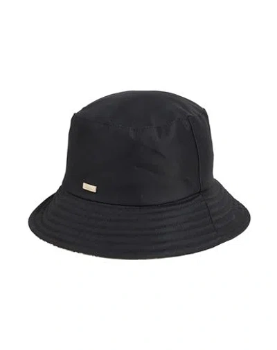 Herno Man Hat Black Size S Cotton, Polyamide, Polyester, Viscose