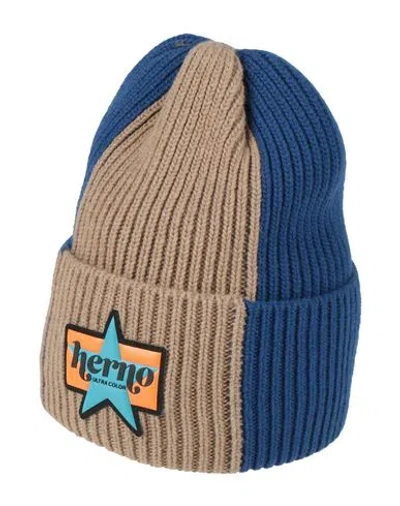Herno Man Hat Blue Size Onesize Wool