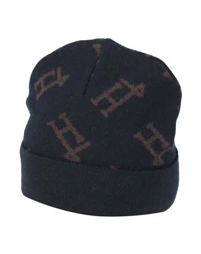 Herno Man Hat Midnight Blue Size Onesize Wool