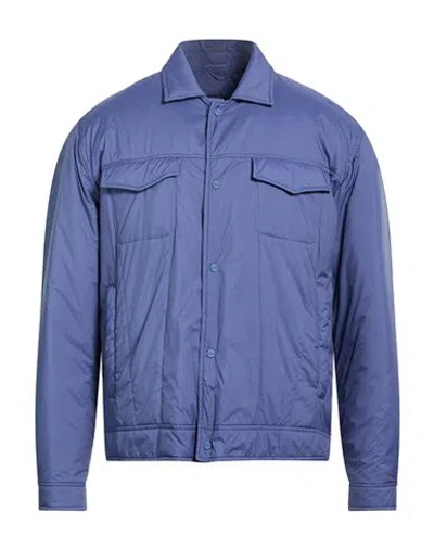 Herno Man Jacket Azure Size 38 Polyamide In Blue