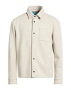 Herno Man Jacket Beige Size 40 Wool, Polyamide In White