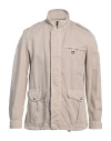 Herno Man Jacket Beige Size 40 Cotton, Linen
