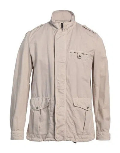 Herno Man Jacket Beige Size 40 Cotton, Linen