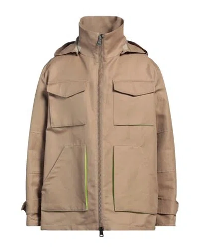 Herno Man Jacket Beige Size 44 Cotton, Linen, Polyester