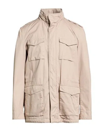 Herno Man Jacket Beige Size 44 Cotton, Polyester In Gold