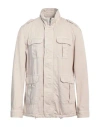 Herno Man Jacket Beige Size 36 Cotton, Linen