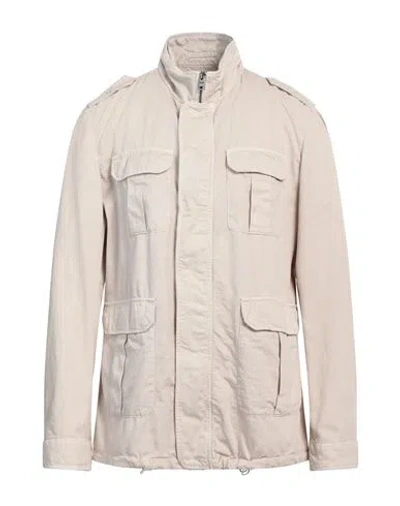 Herno Man Jacket Beige Size 36 Cotton, Linen