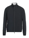 Herno Reversible Navy Blue And Grey Jacket In Blue