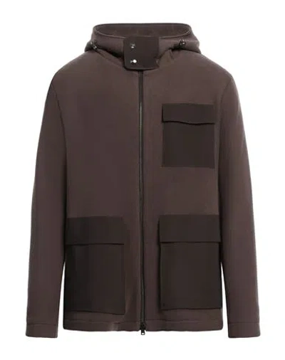 Herno Man Jacket Brown Size 40 Virgin Wool, Polyamide, Elastane