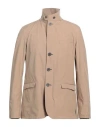 Herno Man Jacket Camel Size 40 Polyester In Neutral