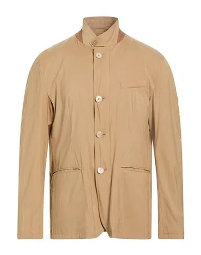 Herno Man Jacket Camel Size 44 Wool, Polyamide, Elastane, Polyurethane Coated In Brown