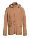 Herno Man Jacket Camel Size 46 Polyamide, Elastane In Brown