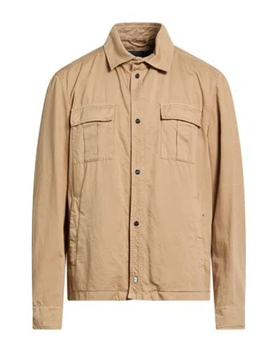 Herno Man Jacket Camel Size 48 Cotton, Linen In Neutral