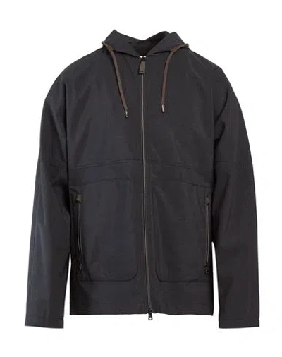 Herno Man Jacket Charcoal Size 44 Polyester In Black