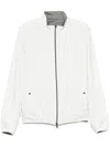 Herno Reversible Nylon And Cotton Jacket With Double Slider Zip Closure In White
