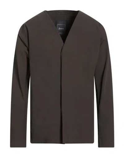 Herno Man Jacket Dark Brown Size 40 Polyamide, Elastane